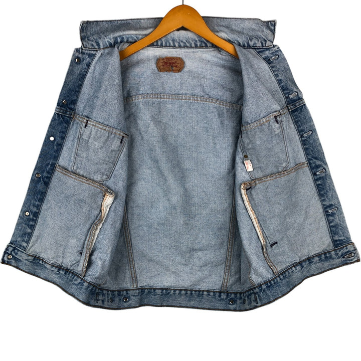 90'S Vintage Levi's Denim Vest, Made in USA, Men's Size Medium cotton blue type Vintage Second Hand