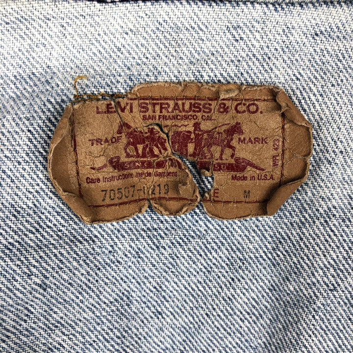 90'S Vintage Levi's Denim Vest, Made in USA, Men's Size Medium cotton blue type Vintage Second Hand