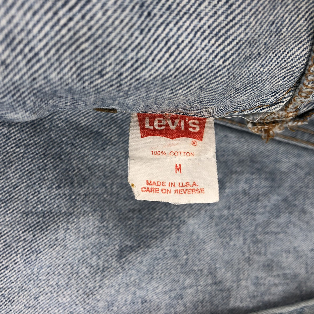 90'S Vintage Levi's Denim Vest, Made in USA, Men's Size Medium cotton blue type Vintage Second Hand