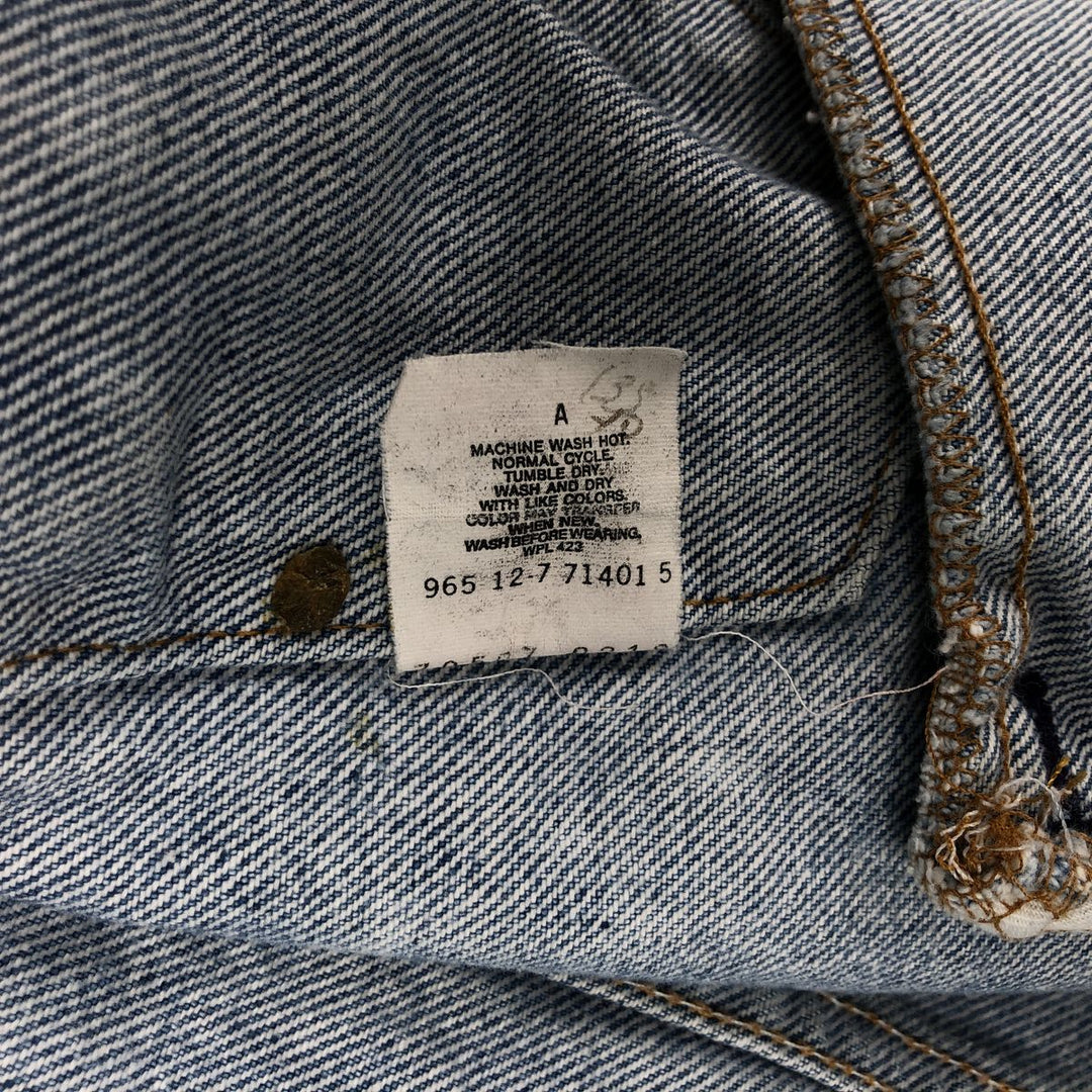 90'S Vintage Levi's Denim Vest, Made in USA, Men's Size Medium cotton blue type Vintage Second Hand