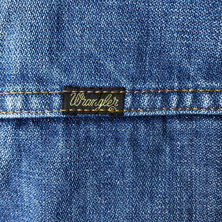 Vintage 1980'S Wrangler NO-FAULT DENIMS denim vest, made in the USA, size M. cotton blue type Vintage Second Hand