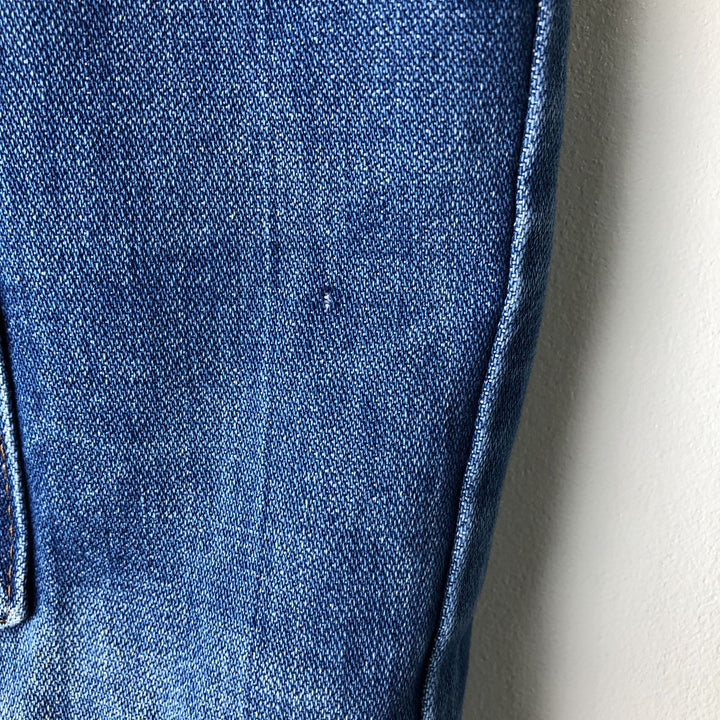 Vintage 1980'S Wrangler NO-FAULT DENIMS denim vest, made in the USA, size M. cotton blue type Vintage Second Hand