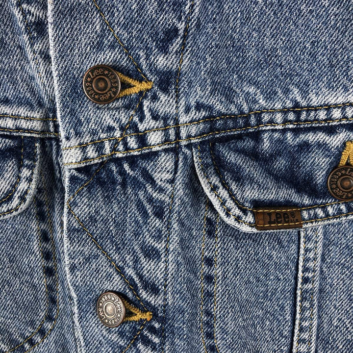 Vintage 90'S Lee denim vest, size L, men's cotton blue type Vintage Second Hand