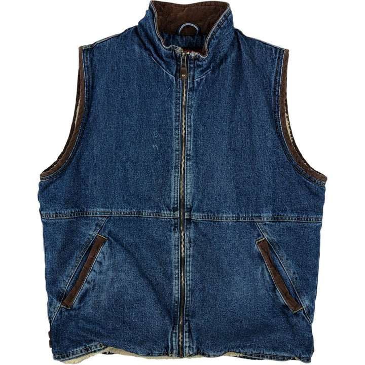 Vintage 90'S Wrangler HERO denim vest, size M, men's cotton blue type Vintage Second Hand