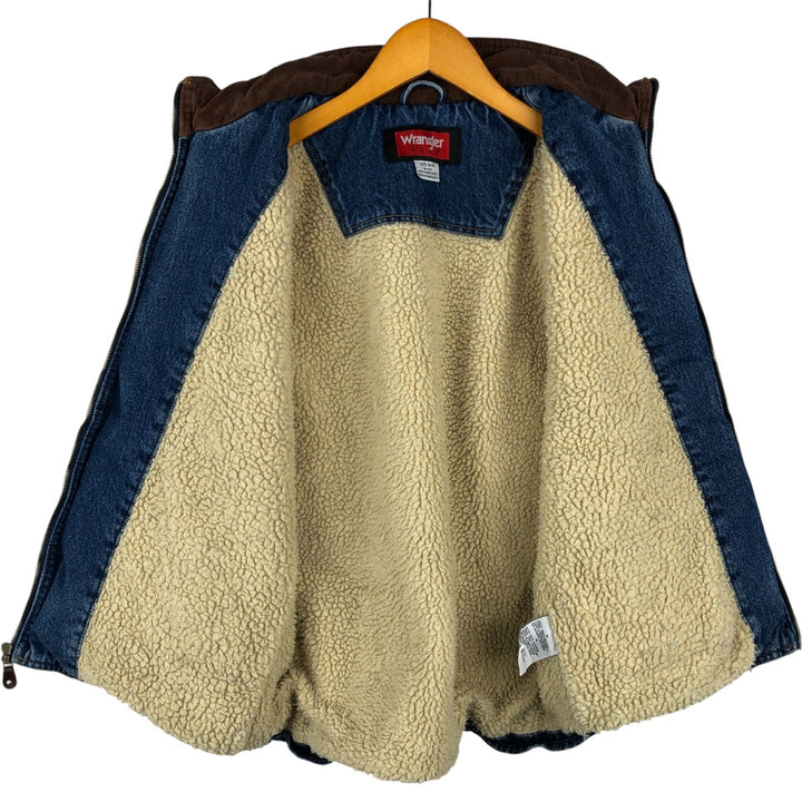 Vintage 90'S Wrangler HERO denim vest, size M, men's cotton blue type Vintage Second Hand