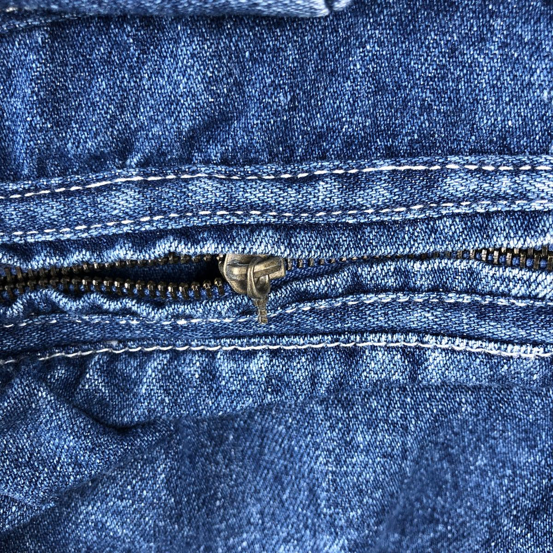 90'S ON THE BRINK Quilted Denim Fishing Vest, Men's Size XL, Vintage cotton blue type Vintage Second Hand