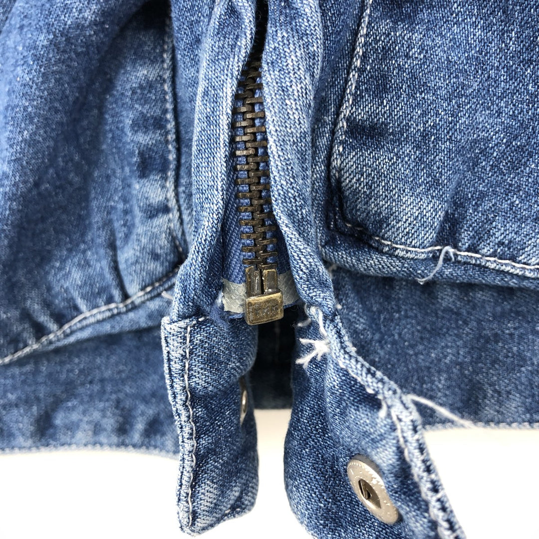 90'S ON THE BRINK Quilted Denim Fishing Vest, Men's Size XL, Vintage cotton blue type Vintage Second Hand