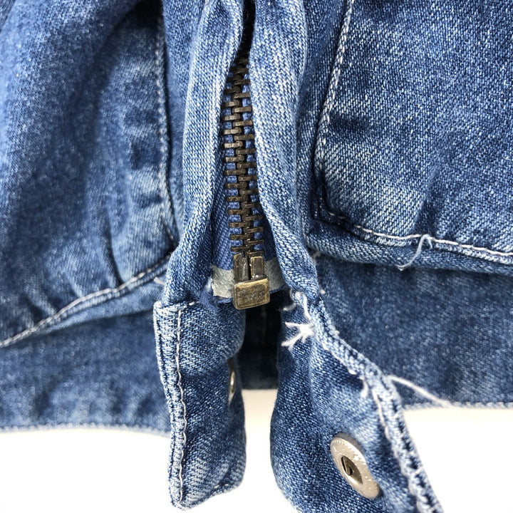 90'S ON THE BRINK Quilted Denim Fishing Vest, Men's Size XL, Vintage cotton blue type Vintage Second Hand