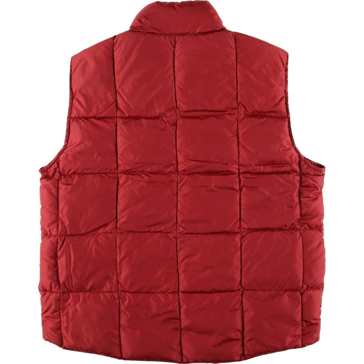90s-00'S Vintage LLBean Goose Down Vest, Men's Size L Nylon red type Vintage Second Hand