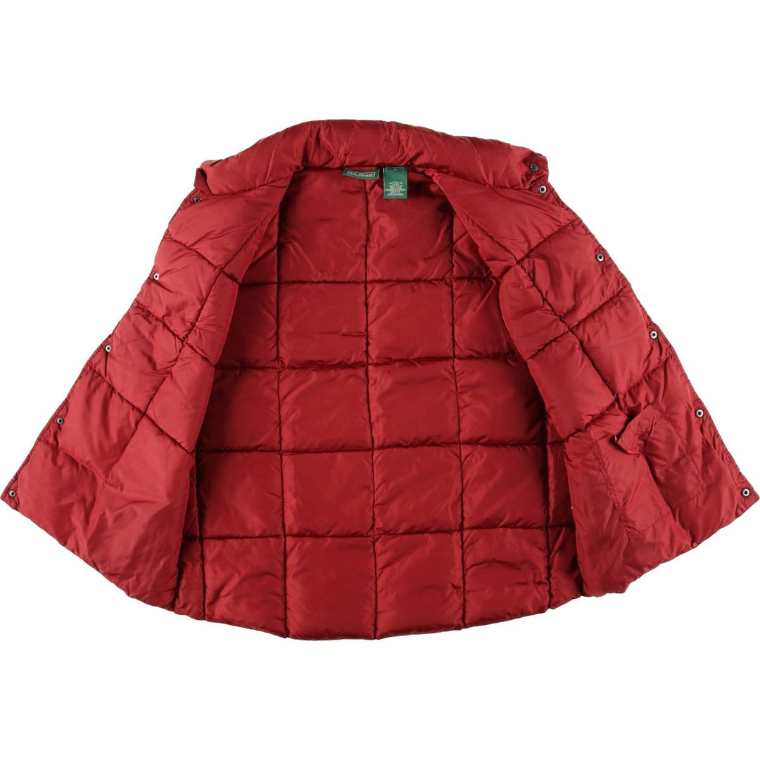 90s-00'S Vintage LLBean Goose Down Vest, Men's Size L Nylon red type Vintage Second Hand