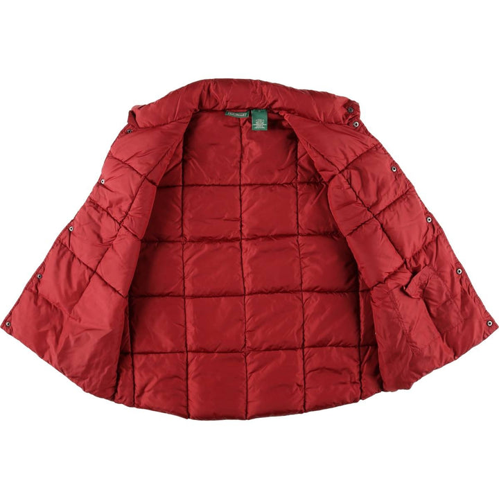 90s-00'S Vintage LLBean Goose Down Vest, Men's Size L Nylon red type Vintage Second Hand