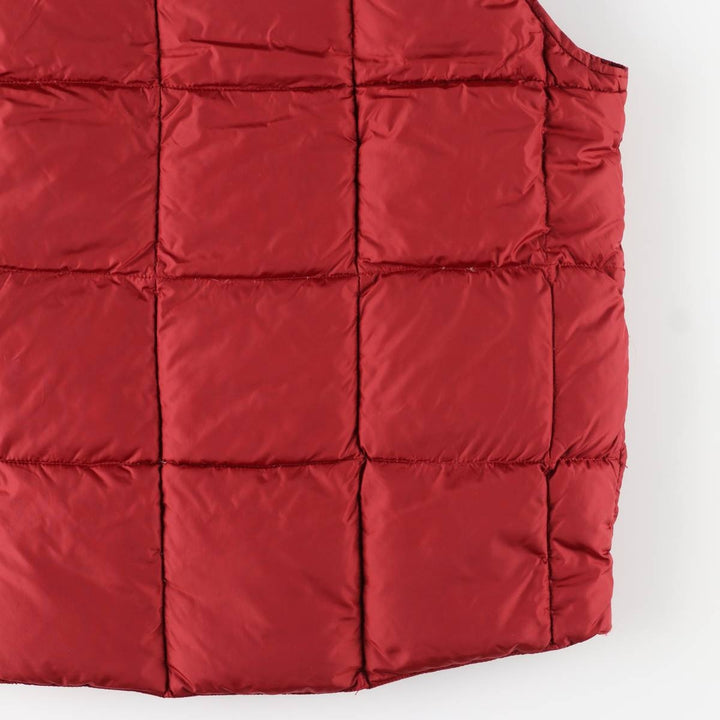 90s-00'S Vintage LLBean Goose Down Vest, Men's Size L Nylon red type Vintage Second Hand