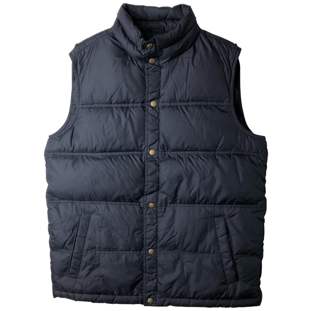 2000'S Lands' End Down Vest, Men's Size M Nylon black type Vintage Second Hand