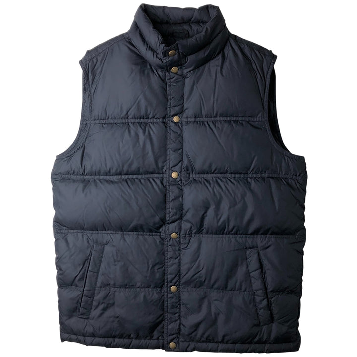 2000'S Lands' End Down Vest, Men's Size M Nylon black type Vintage Second Hand