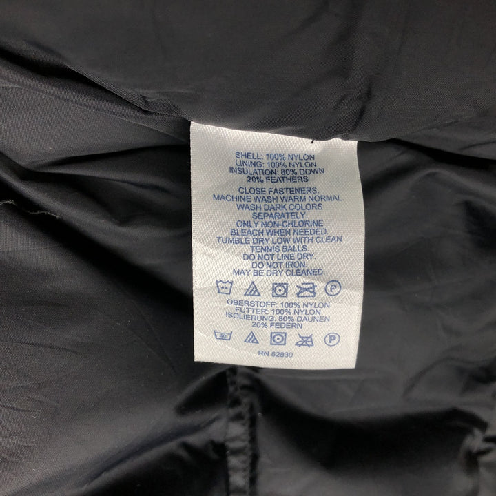 2000'S Lands' End Down Vest, Men's Size M Nylon black type Vintage Second Hand