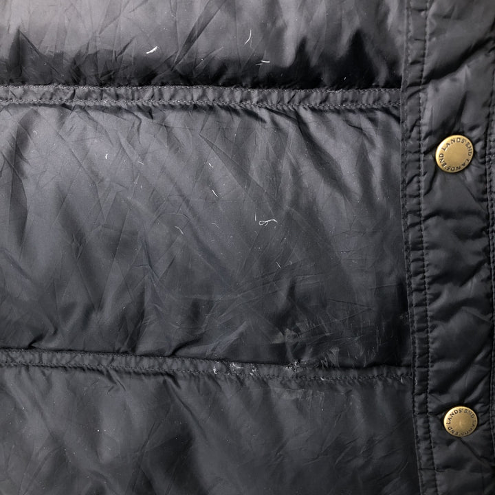 2000'S Lands' End Down Vest, Men's Size M Nylon black type Vintage Second Hand
