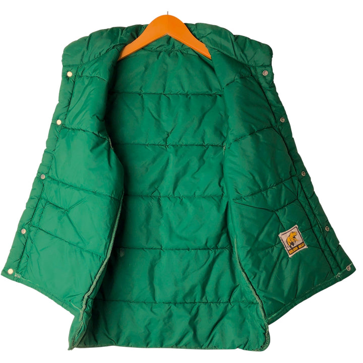 Vintage 1990'S Golden Bear padded vest, size M, men's unclear green type Vintage Second Hand