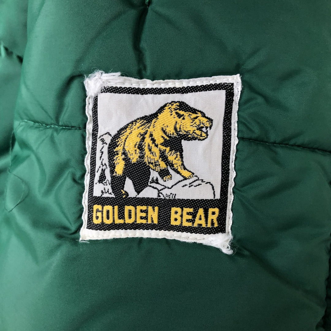 Vintage 1990'S Golden Bear padded vest, size M, men's unclear green type Vintage Second Hand