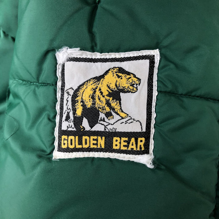 Vintage 1990'S Golden Bear padded vest, size M, men's unclear green type Vintage Second Hand