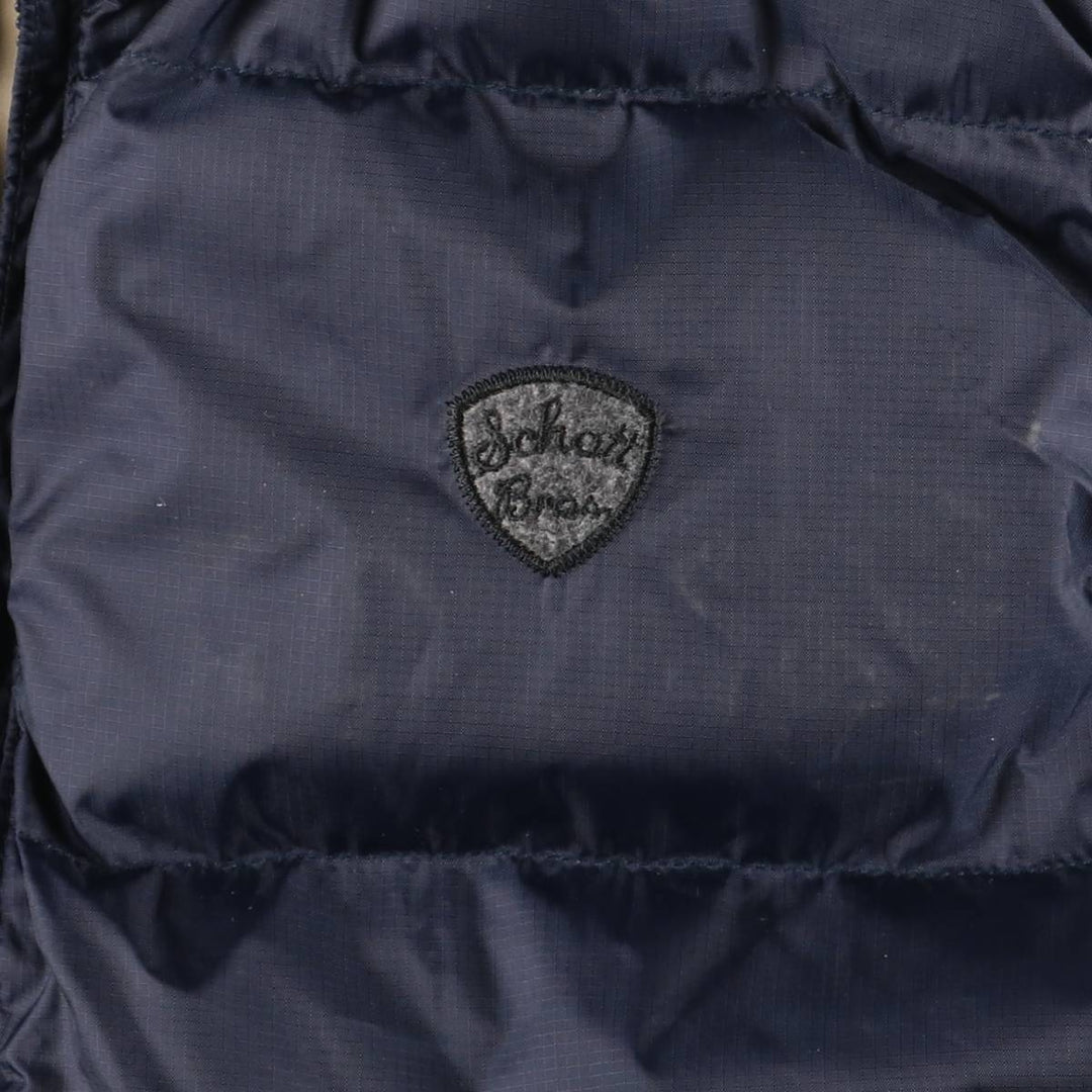 90'S SCHOTT padded vest, men's size L, vintage Nylon navy blue type Vintage Second Hand