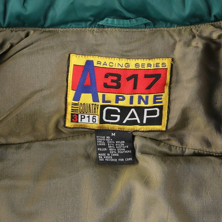 90'S GAP Vintage Down Vest, Men's Size Medium Nylon green type Vintage Second Hand