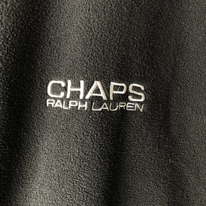 Ralph Lauren CHAPS fleece jacket, men's size L polyester black type Vintage Second Hand