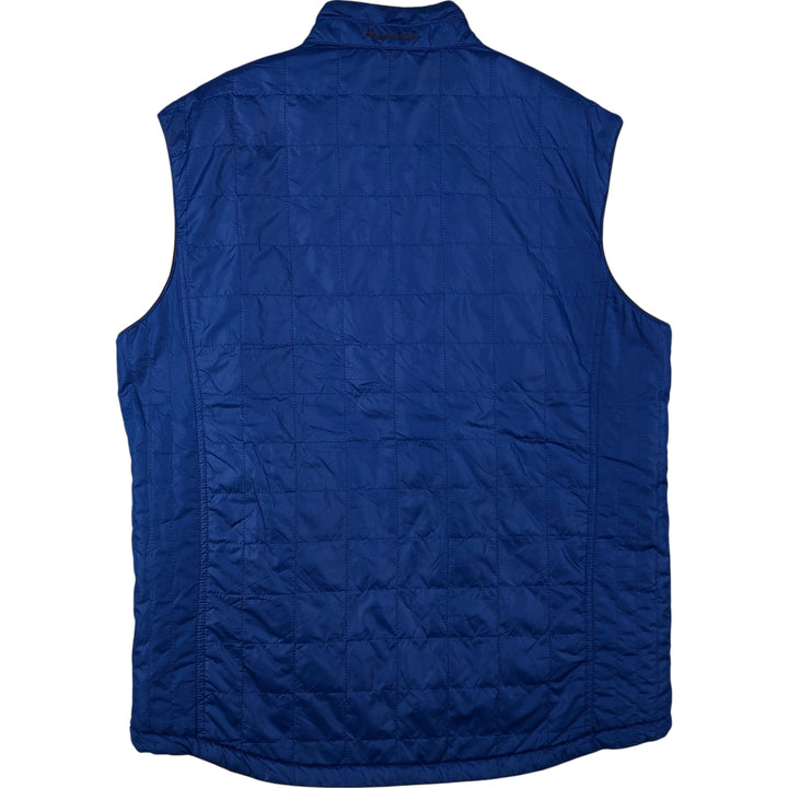 Massimo Dutti reversible quilted vest, men's size XL polyester blue type Vintage Second Hand