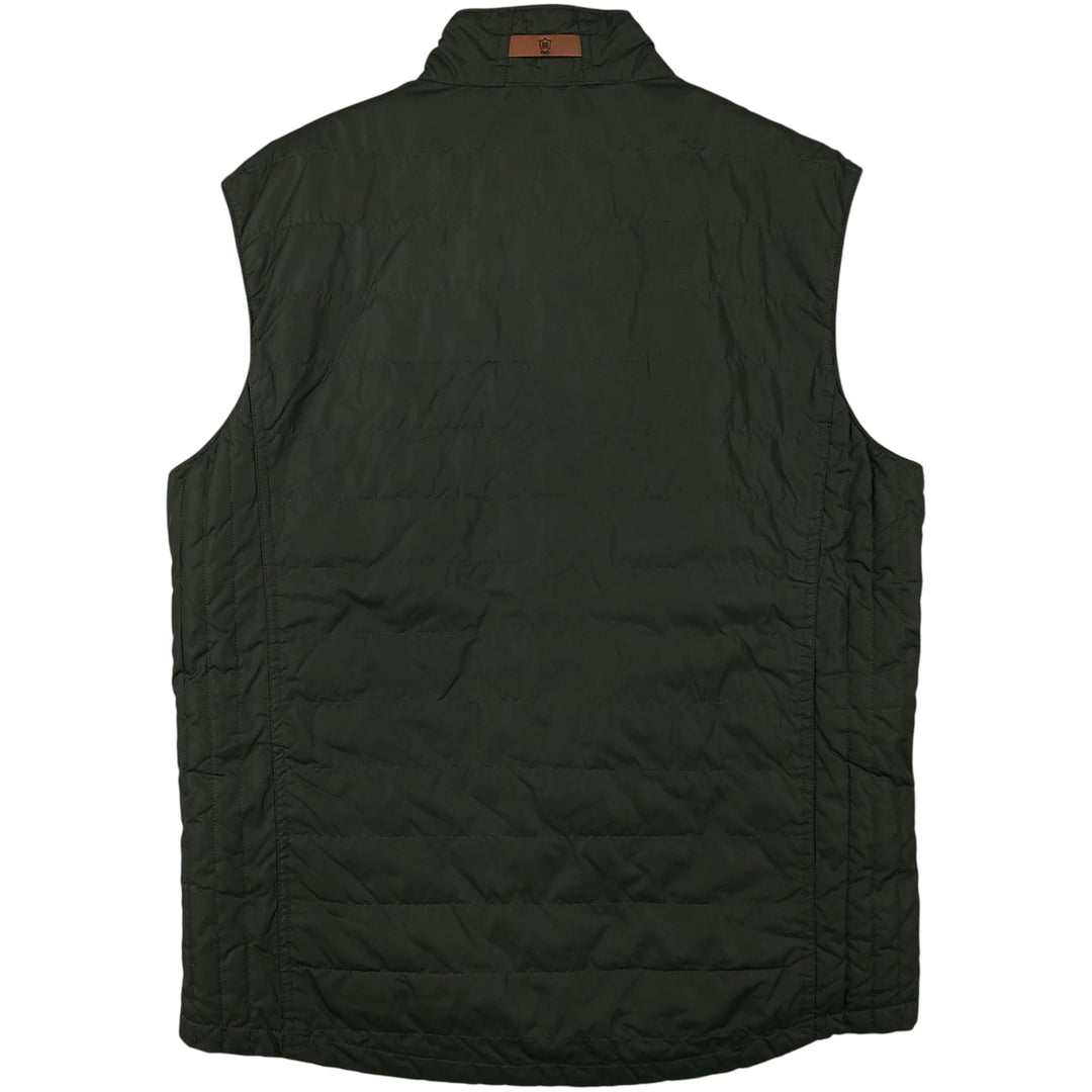Massimo Dutti reversible quilted vest, men's size XL polyester blue type Vintage Second Hand