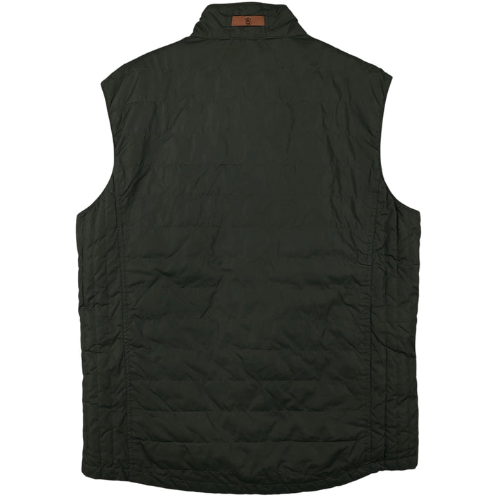 Massimo Dutti reversible quilted vest, men's size XL polyester blue type Vintage Second Hand