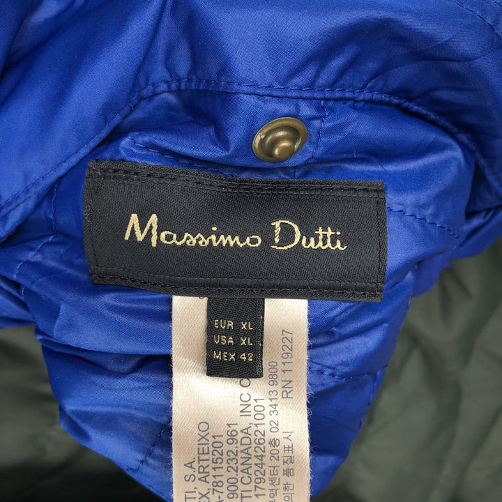 Massimo Dutti reversible quilted vest, men's size XL polyester blue type Vintage Second Hand