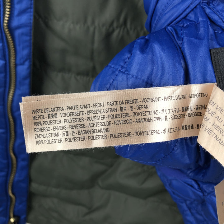Massimo Dutti reversible quilted vest, men's size XL polyester blue type Vintage Second Hand