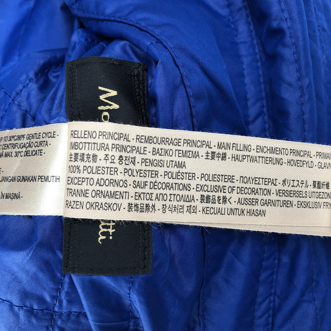 Massimo Dutti reversible quilted vest, men's size XL polyester blue type Vintage Second Hand