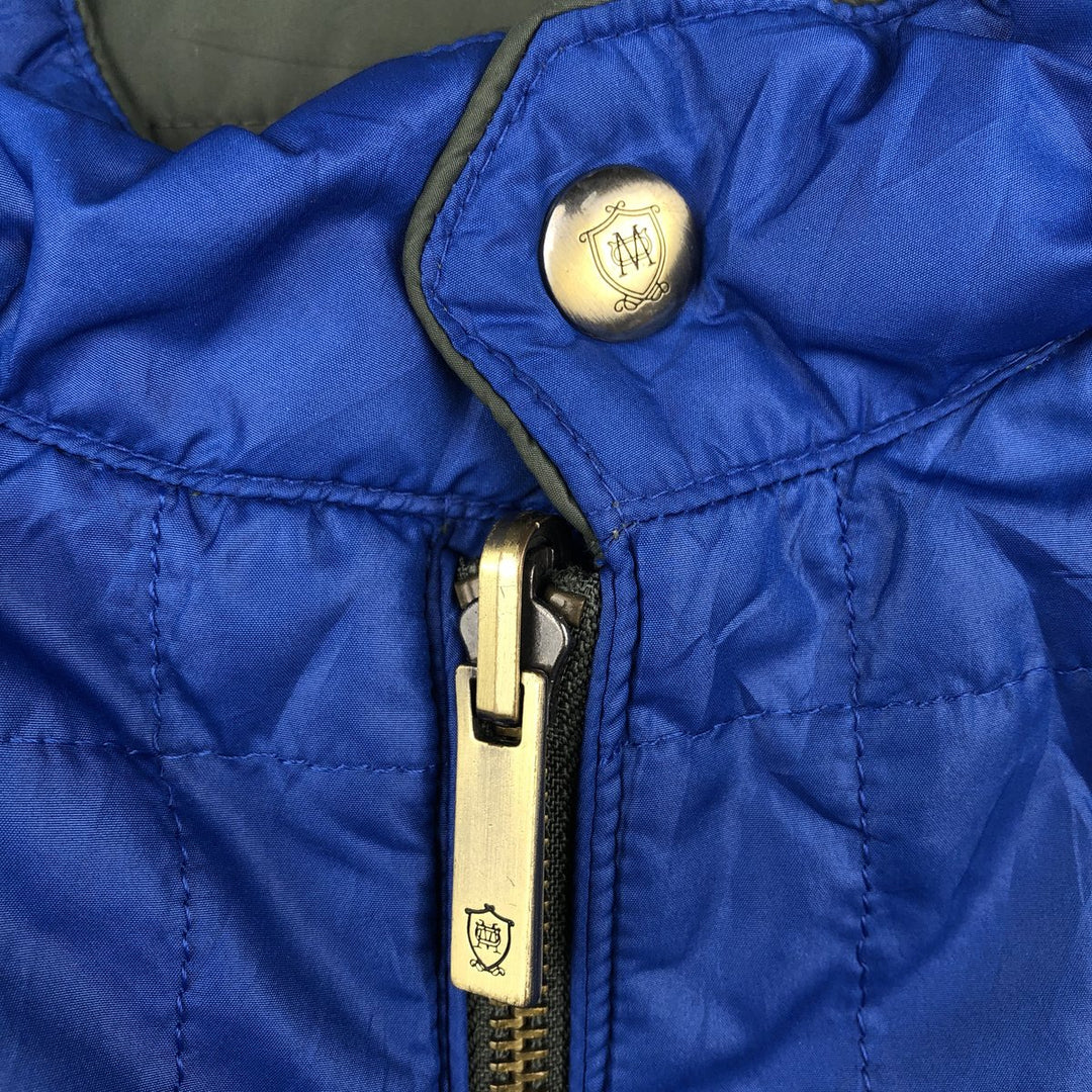 Massimo Dutti reversible quilted vest, men's size XL polyester blue type Vintage Second Hand
