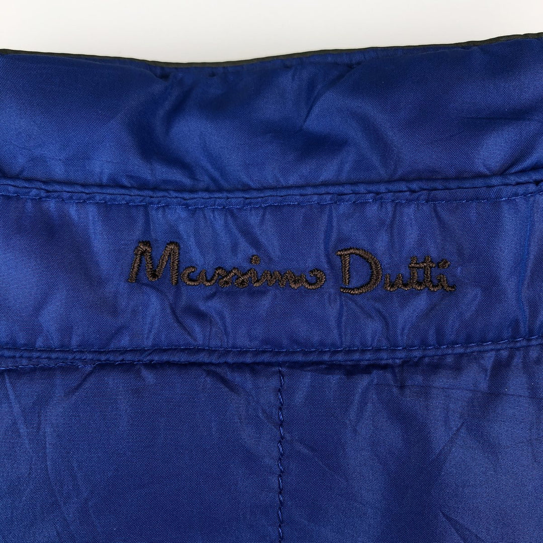 Massimo Dutti reversible quilted vest, men's size XL polyester blue type Vintage Second Hand