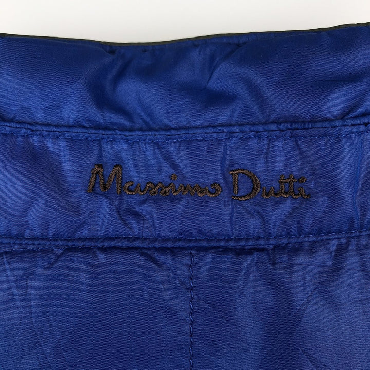 Massimo Dutti reversible quilted vest, men's size XL polyester blue type Vintage Second Hand