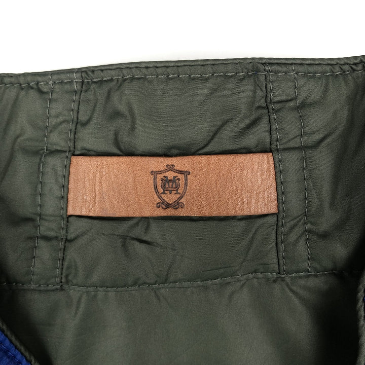 Massimo Dutti reversible quilted vest, men's size XL polyester blue type Vintage Second Hand