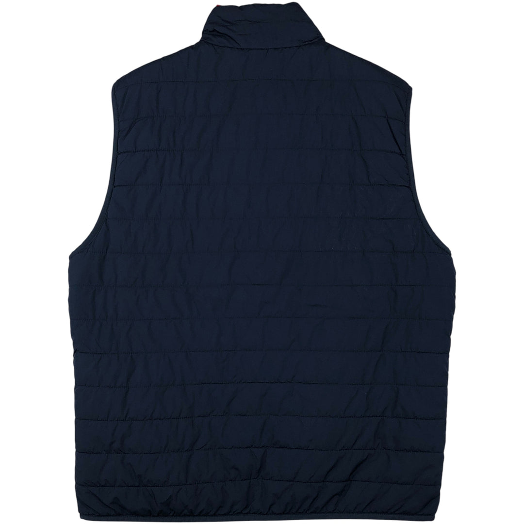 Brooks Brothers Reversible Padded Vest, Men's Size Medium polyester navy blue type Vintage Second Hand