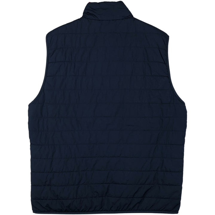 Brooks Brothers Reversible Padded Vest, Men's Size Medium polyester navy blue type Vintage Second Hand
