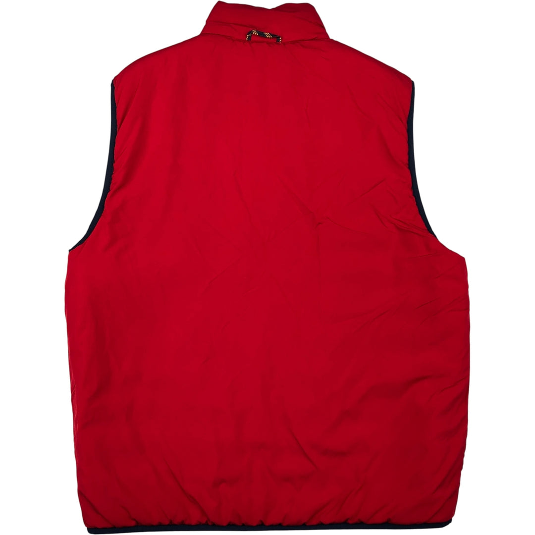 Brooks Brothers Reversible Padded Vest, Men's Size Medium polyester navy blue type Vintage Second Hand