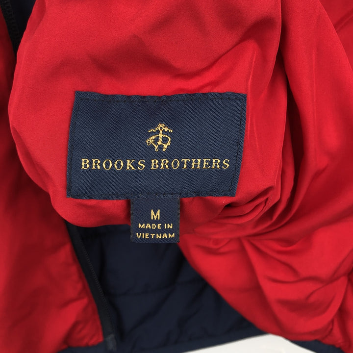 Brooks Brothers Reversible Padded Vest, Men's Size Medium polyester navy blue type Vintage Second Hand