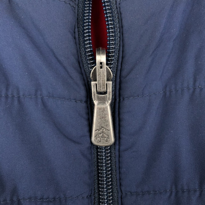 Brooks Brothers Reversible Padded Vest, Men's Size Medium polyester navy blue type Vintage Second Hand
