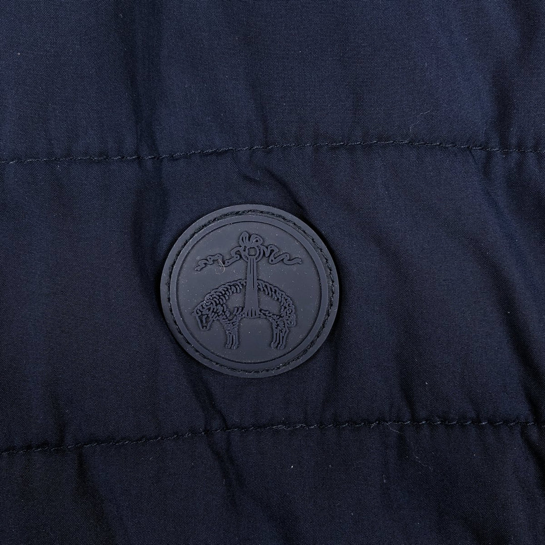 Brooks Brothers Reversible Padded Vest, Men's Size Medium polyester navy blue type Vintage Second Hand