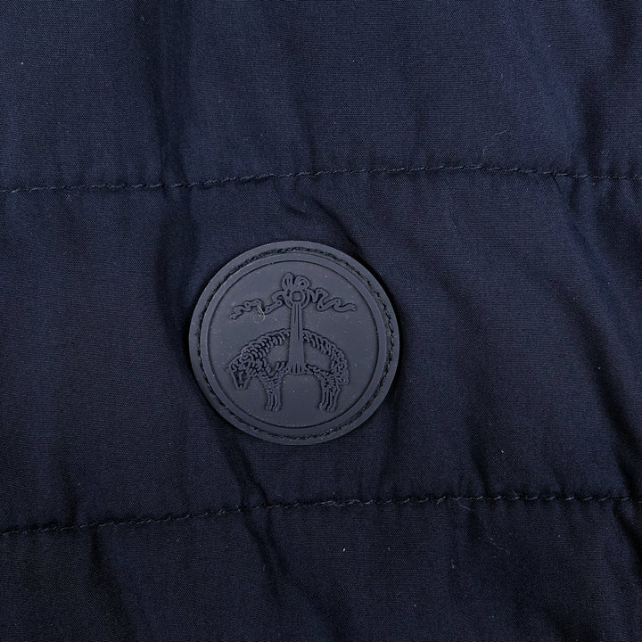Brooks Brothers Reversible Padded Vest, Men's Size Medium polyester navy blue type Vintage Second Hand