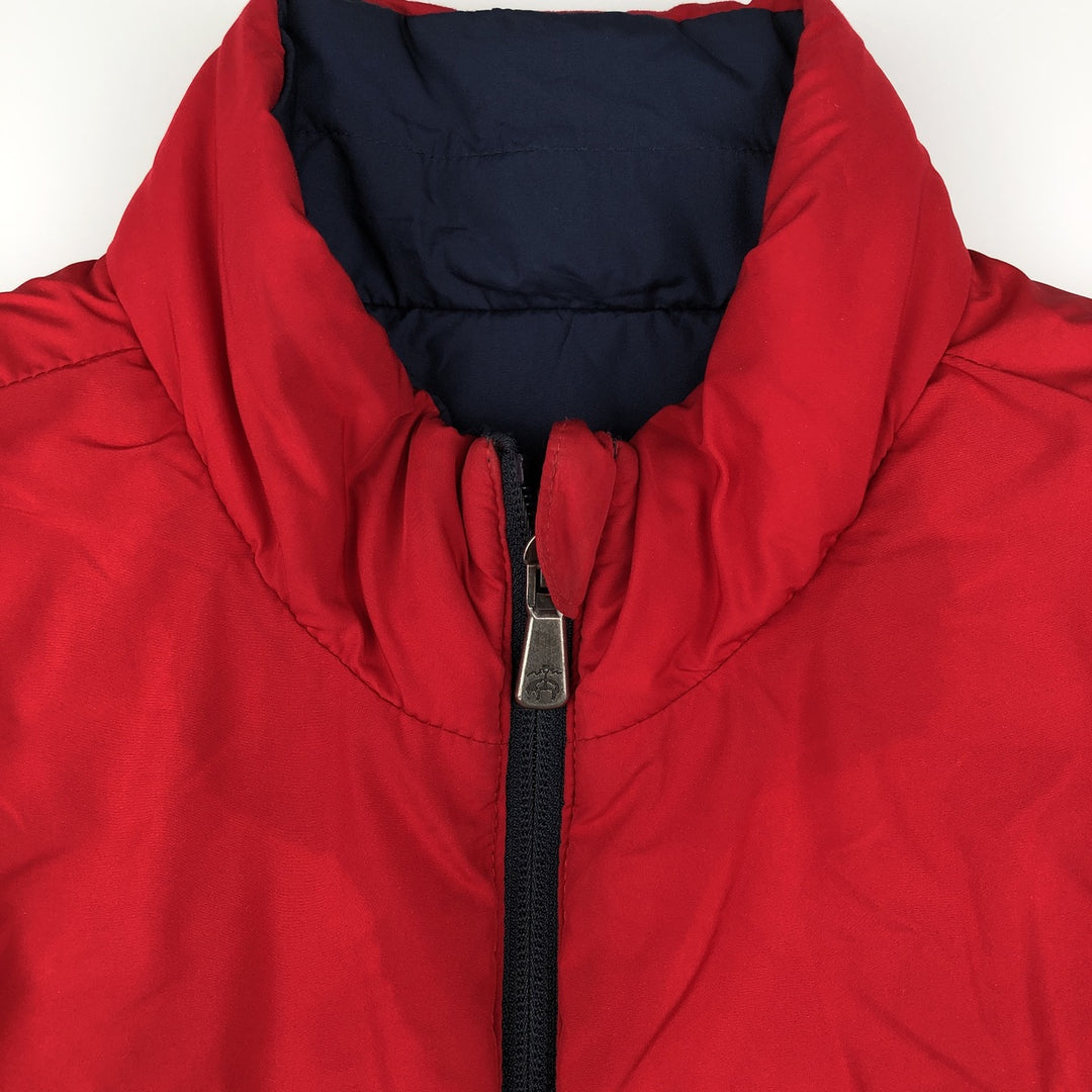 Brooks Brothers Reversible Padded Vest, Men's Size Medium polyester navy blue type Vintage Second Hand