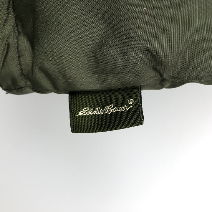 Eddie Bauer Reversible Ripstop Goose Down Vest, Men's XL Nylon Khaki type Vintage Second Hand