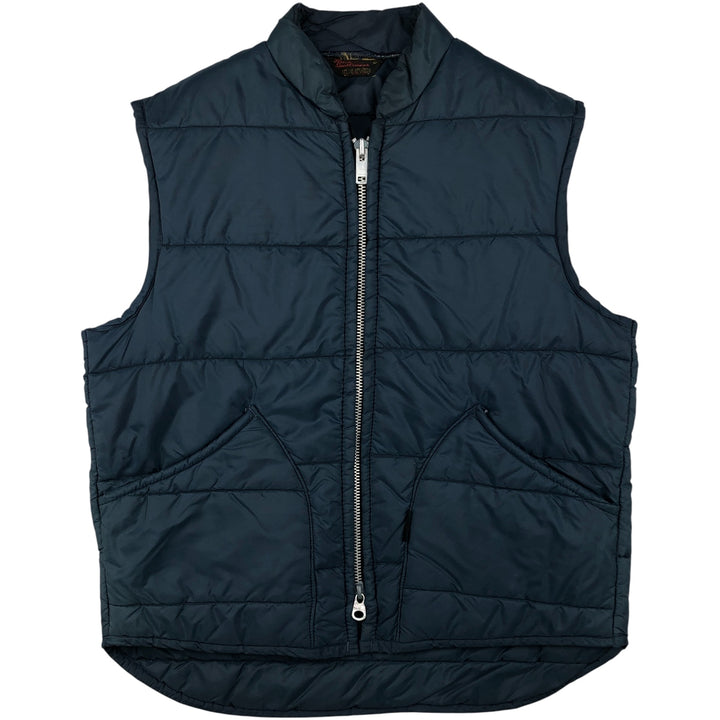 Vintage 70s-80'S Fleetwood Sportswear padded vest, men's size XL Nylon navy blue type Vintage Second Hand
