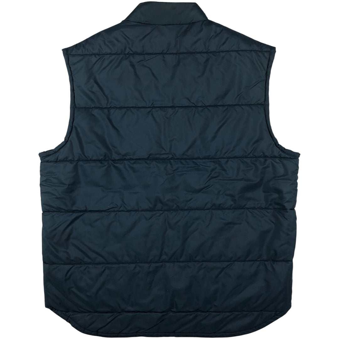 Vintage 70s-80'S Fleetwood Sportswear padded vest, men's size XL Nylon navy blue type Vintage Second Hand