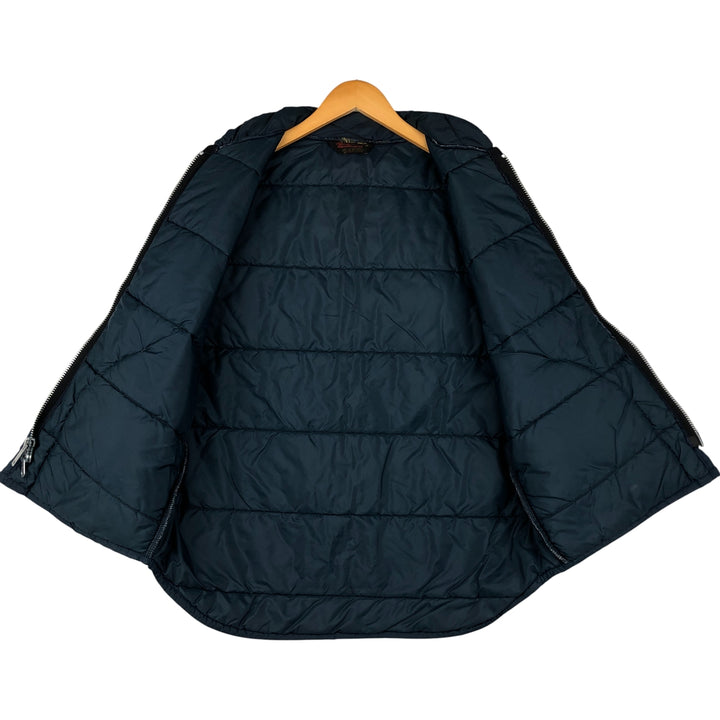 Vintage 70s-80'S Fleetwood Sportswear padded vest, men's size XL Nylon navy blue type Vintage Second Hand