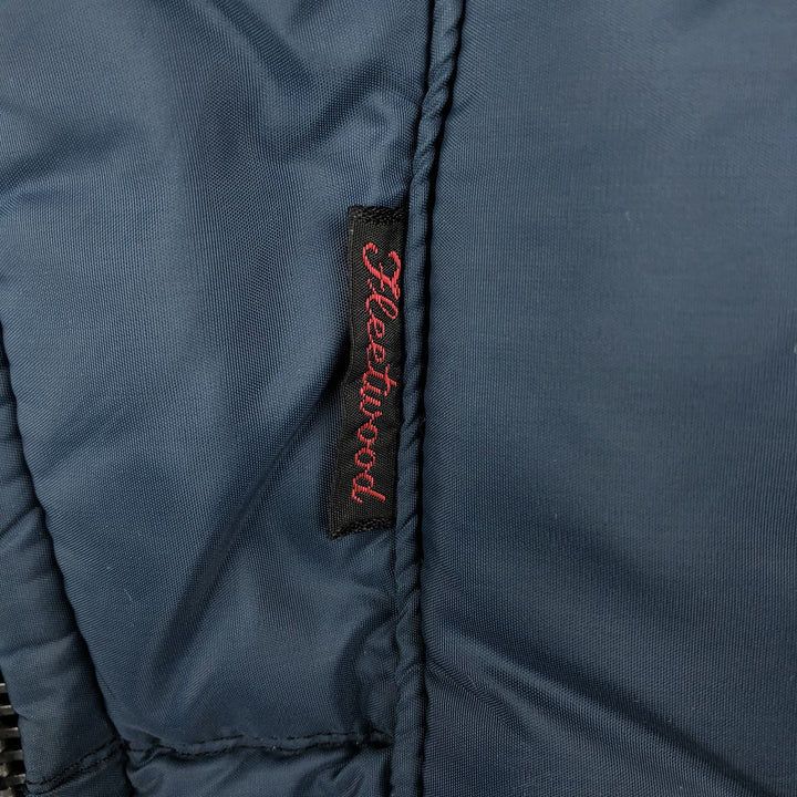 Vintage 70s-80'S Fleetwood Sportswear padded vest, men's size XL Nylon navy blue type Vintage Second Hand