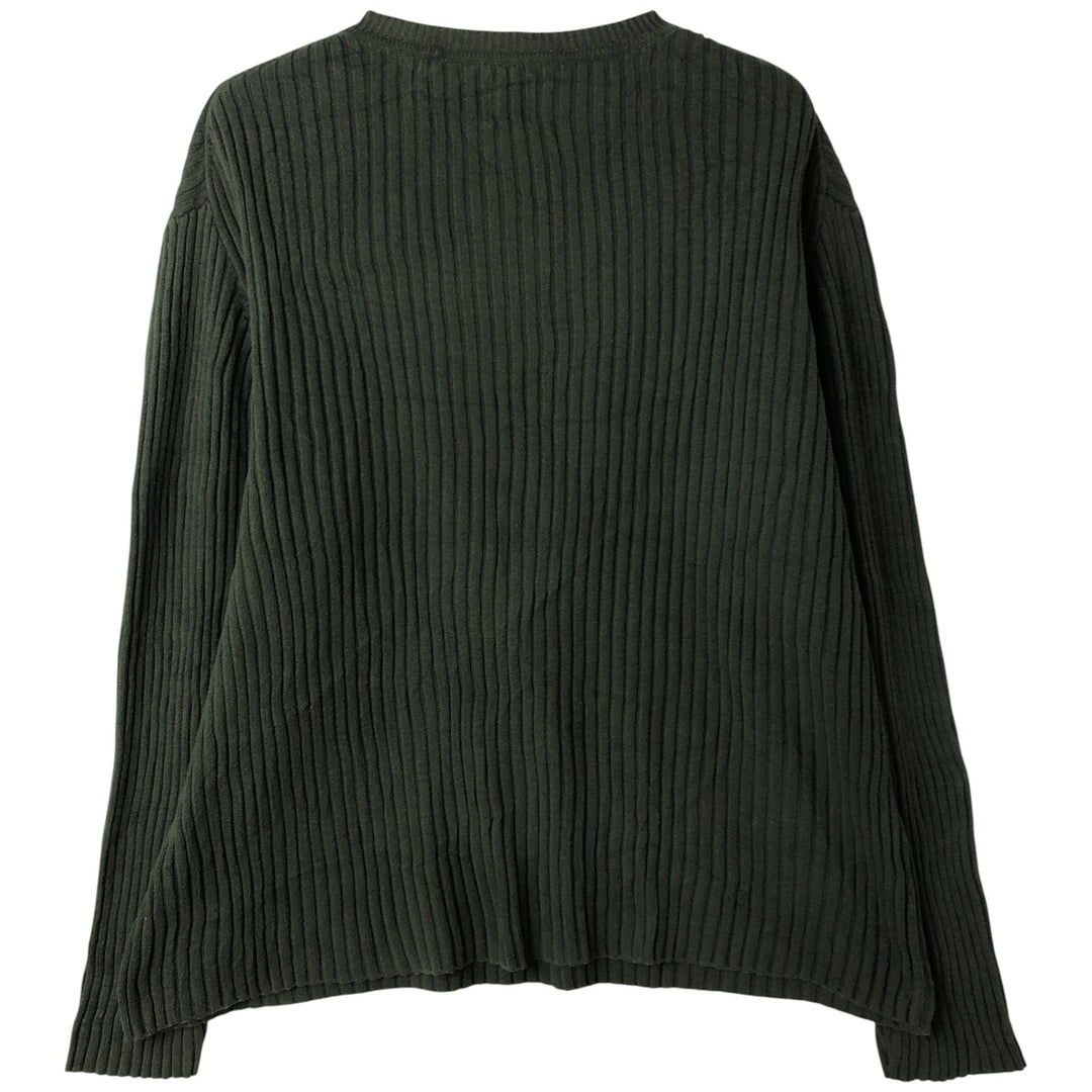 90'S GAP Vintage Ribbed Cotton Knit Sweater, Men's XL cotton Khaki type Vintage Second Hand